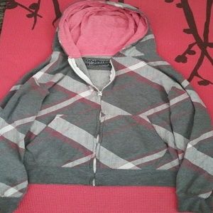 Grey/Peach Jacket Hoodie